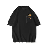 Hearujoy Funny Embroidery T Shirt Men Summer Fashion Top Tees Unisex Harajuku T-shirt Male Half Sleeve TShirts Black/White